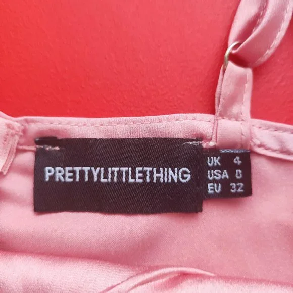 Prettylittlething pink dress women's size 0 - Picture 4 of 5